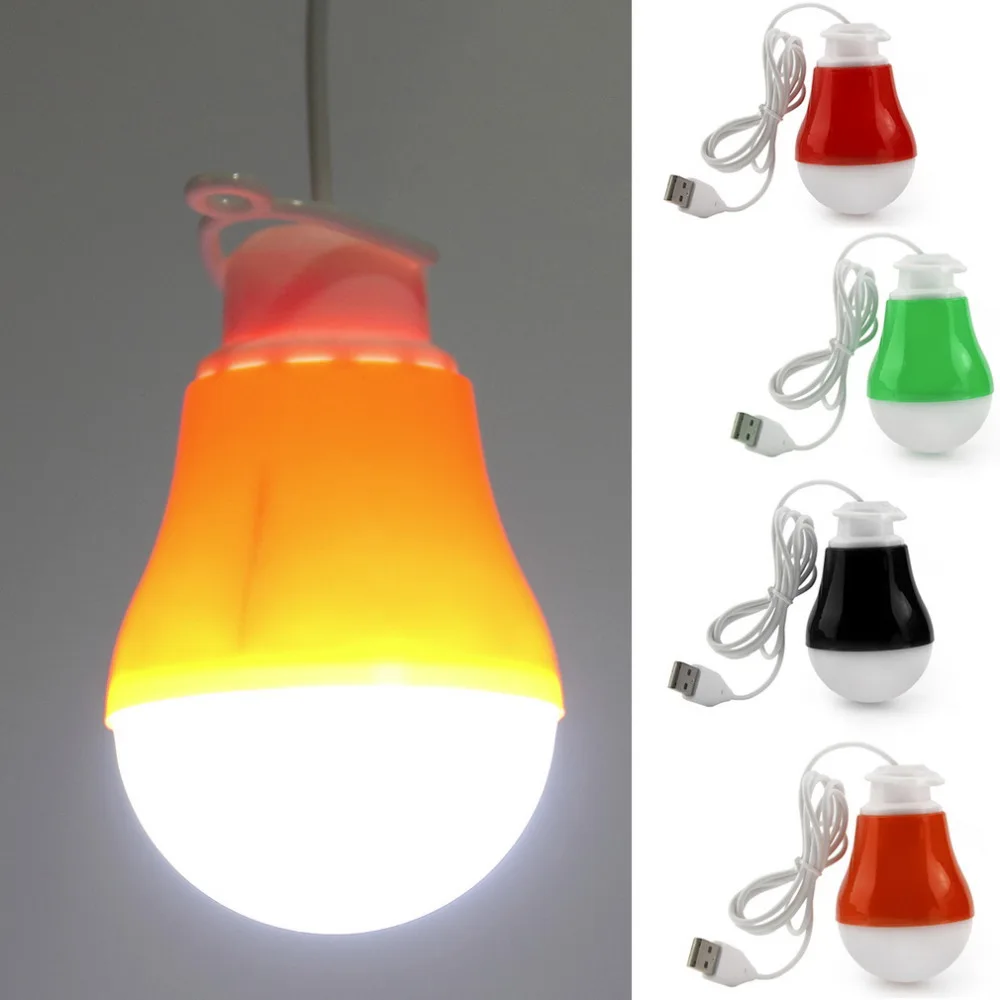 

2016 LED Bulb 1 USB Reading Light Portable Night Light 5V DC 5W SMD 5730 Power Bank Notebook Camping Outdoor Light FreeShip