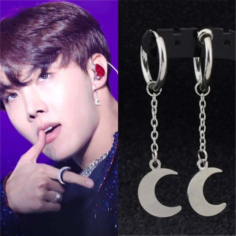 KPOP DNA корейские популярные серьги Длинные мужские Bangtan Boys V гвоздики для женщин и