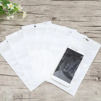 

32*45CM Clear/White Hanging plastic Zip Lock Packing package bag Zipper bag poly Plastic packaging bag for clothing underclothes