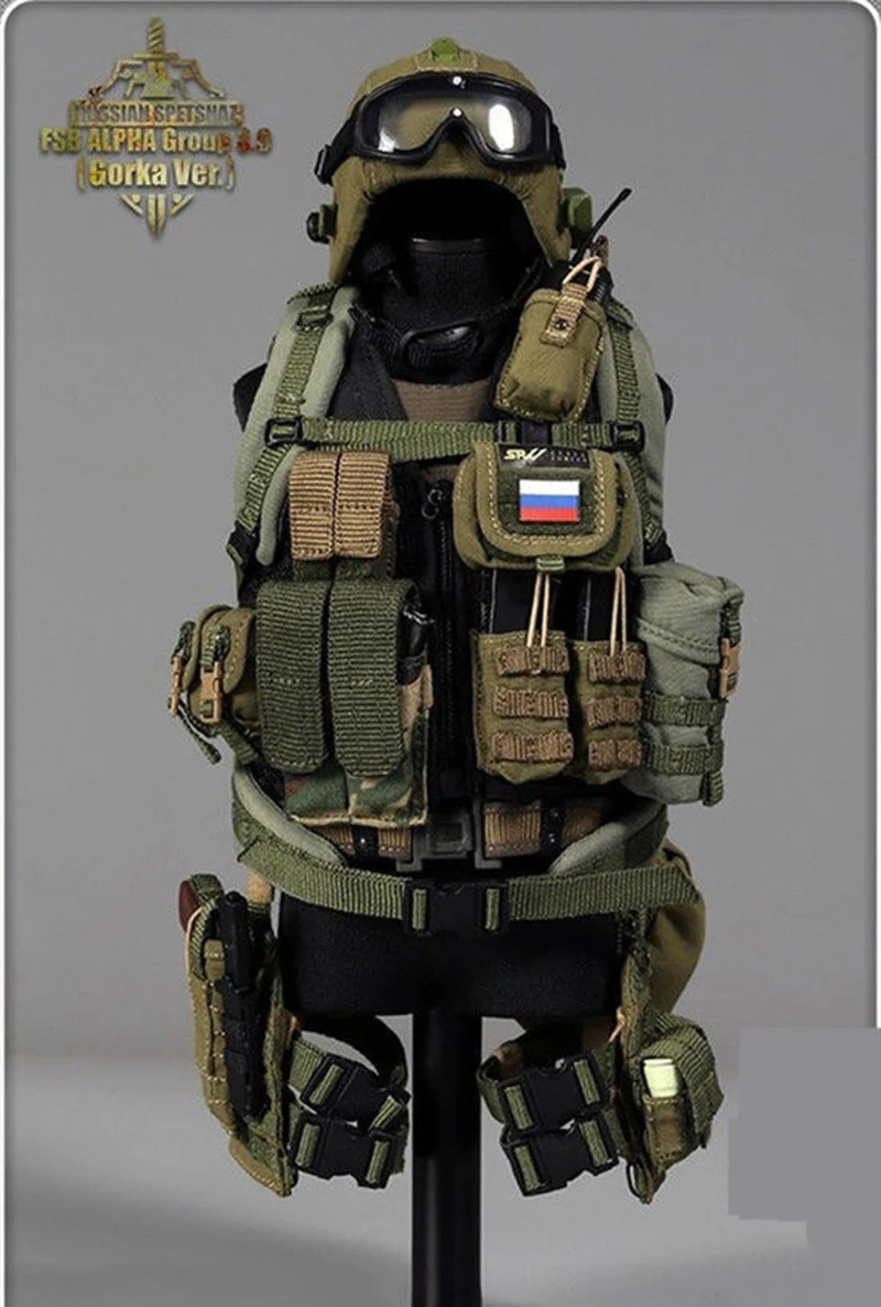 1/6 масштаб M-069B Россия спецназ антитеррористический Solider комплекты одежды/FSB Alfa Group 3,0(черный вер.) M-069A комплект одежды