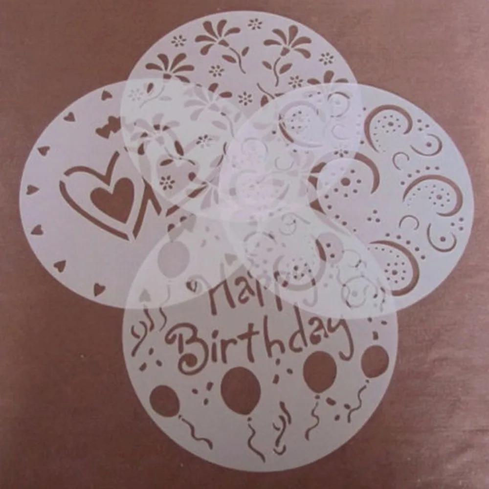 4 Sztuk Pieczenia Narzedzia Ciasto Cukier Puder Tiramisu Szablony Szablon Strew Pad Duster Spray Drukowanie Dekorowanie Narzedzia Tool Cake Tool Tooltool Decoration Aliexpress