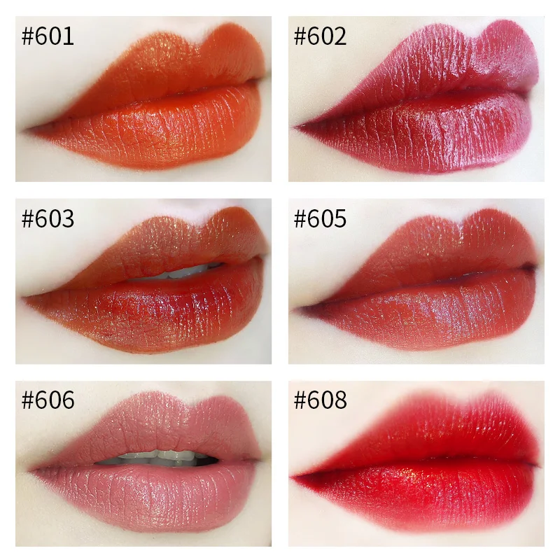 ILISYA Elegant Waterproof Lipstick Lip Makeup Shimmer Long Lasting Nude Lip Care Classic Chinese Style 3