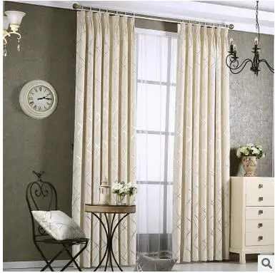 color1 curtain Современные Геометрические вышитые шторы для гостиной/спальни затемненные шторы для обработки окон/шторы домашний декор - Цвет: color1 curtain