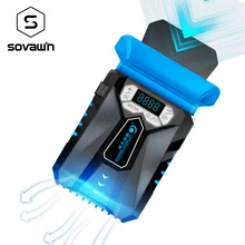 SOVAWIN светодиодный универсальный портативный usb-вентилятор для ноутбука, турбо-радиатор, бесшумный вентилятор охлаждения, регулировка скорости с дисплеем
