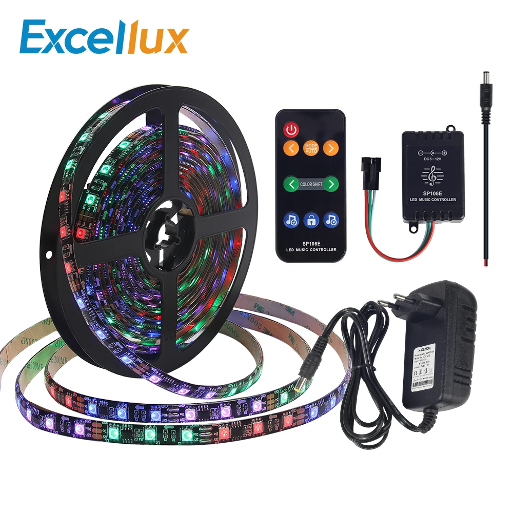 1 комплект 5 м/рулон DC 12 В WS 2811 RGB Светодиодная лента 30 светодиодов/м 60