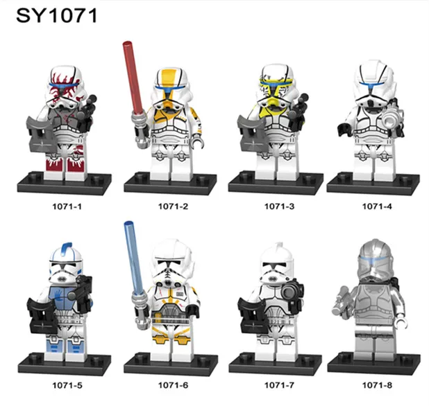 8pcslot Star Wars The Last Jedi Stormtrooper Building Blocks Imperial Army Action Figures Children Brick Toys SY1071