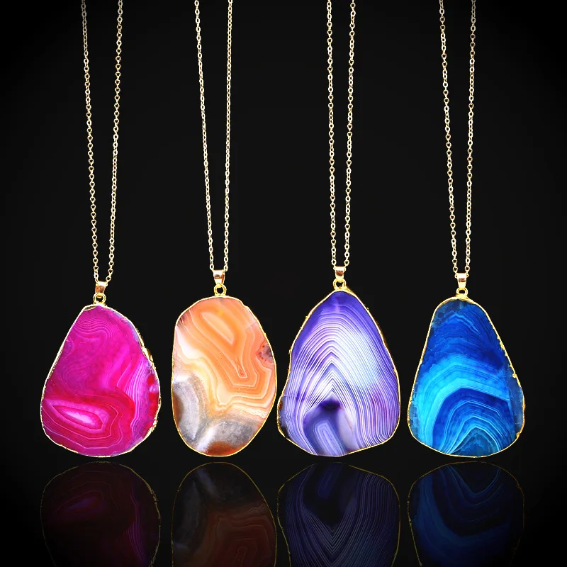 

2018 Fashion Quartz Natural Irregular Raw Stone Pendant Necklaces For Women Reiki Healthy Jewelry Pretty Charms Gold Chain 5080
