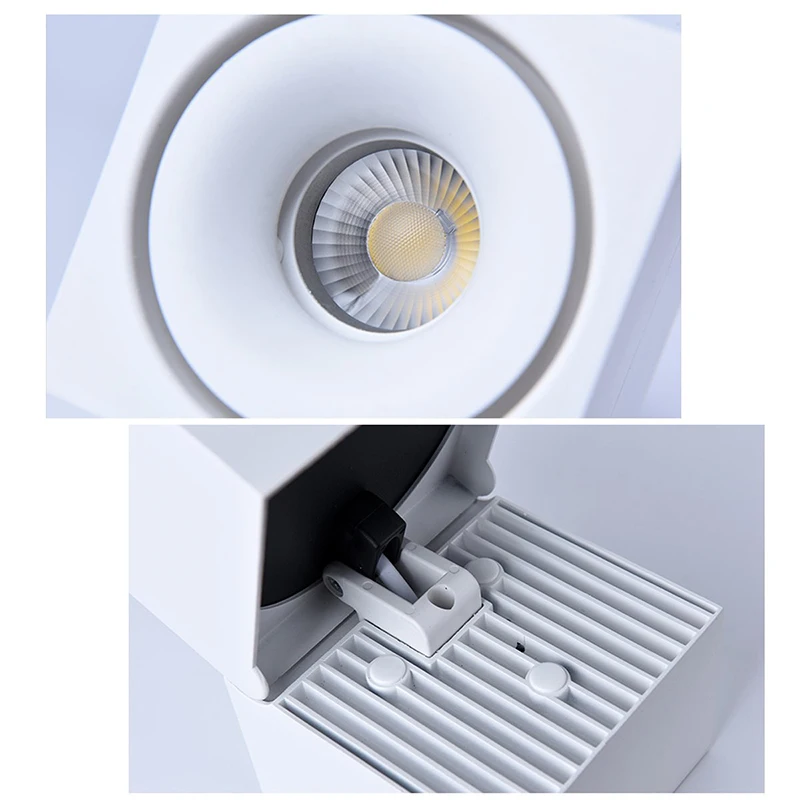 Montagem em Superfície Luzes de Teto Lâmpada do Teto Iluminação do Ponto Dobrável e Rotativo Luminárias para Vitrine Interior Sala Cob 19 Cheap Luzes de teto