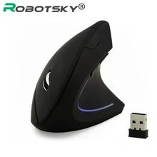 Robotsky Беспроводной Мышь 2,4G Оптическая USB мыши с колесиком 800/1200/1600 Точек на дюйм с прохладным СВЕТОДИОДНЫЙ круг для планшета Тетрадь ноутбук