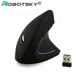 Robotsky Беспроводной Мышь 2,4 г USB оптическая мышь прокрутки 800/1200/1600 Точек на дюйм с прохладной СВЕТОДИОДНЫЙ круг для планшет Тетрадь ноутбука
