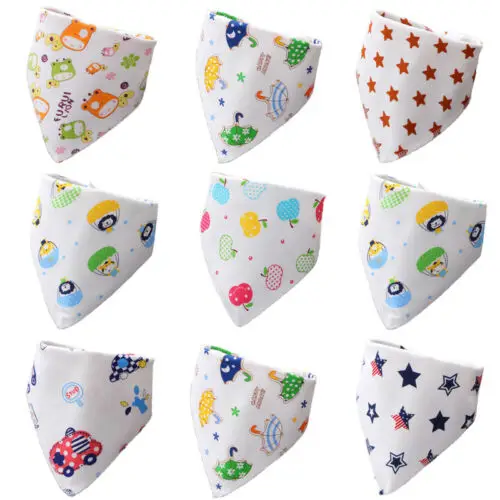 

1Pcs Infant Kids Baby Cute Printed Saliva Towel Dribble Triangle Bandana Bibs Baby Feeding Smock Burp Cloths