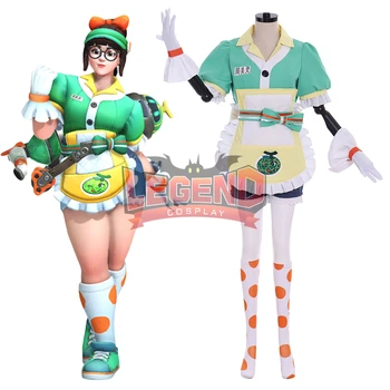 

Cosplaylegend OW 3 years anniversary skin Mei Cosplay costume Maid Dress skirt full set custom made