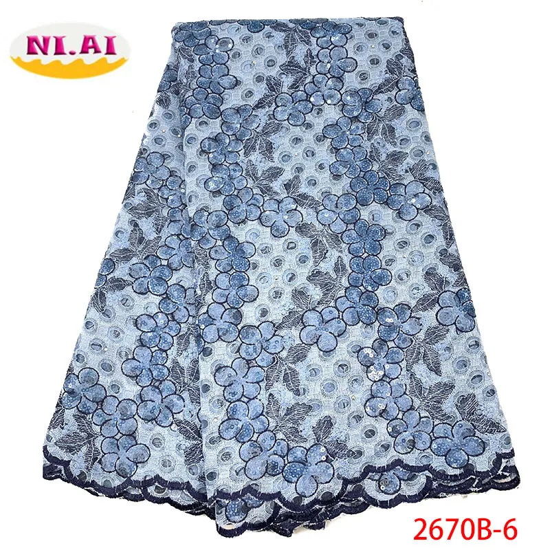 

African Lace Fabric 2019 Embroidered Nigerian Laces Fabric Organza High Quality French Lace Fabric For Women Dress XY2670B-6