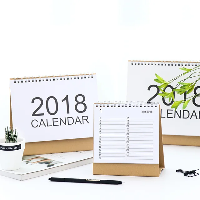 small desk calendar 2018