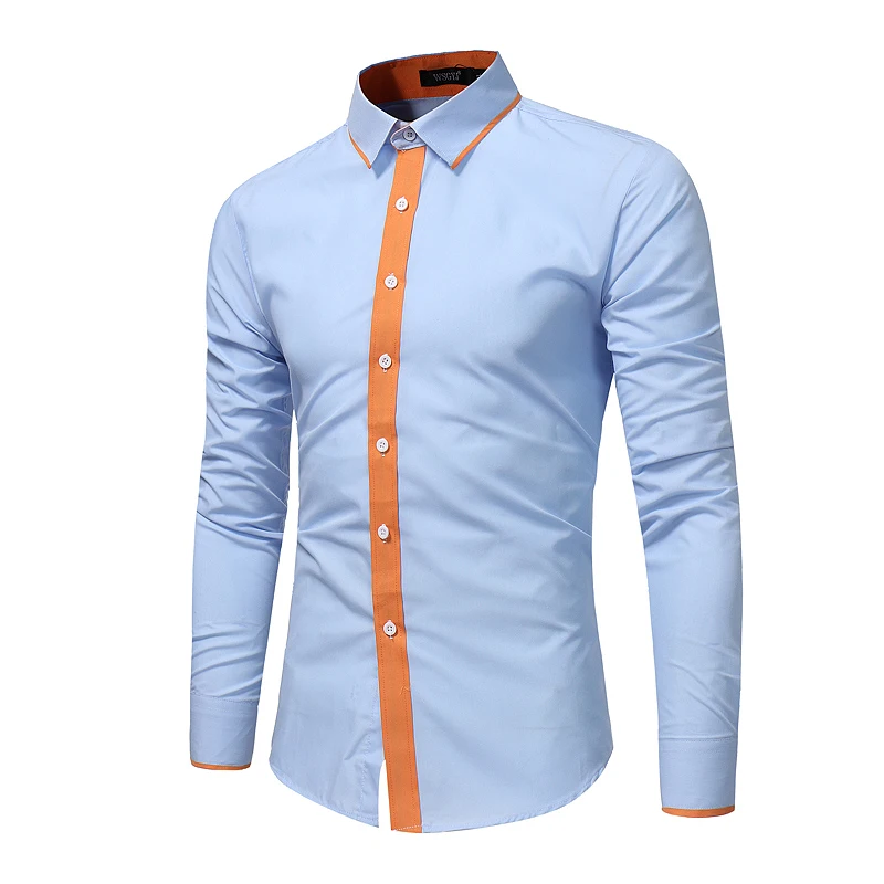 Brand 2018 Fashion Male Shirt Long Sleeves Tops High Quality Casual