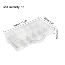 Uxcell 1 шт. фиксированный электронный компонент контейнеры коробка для хранения компонентов инструмент Коробки для шайбы гаек 6/12/13/18/24/28/30 сетки