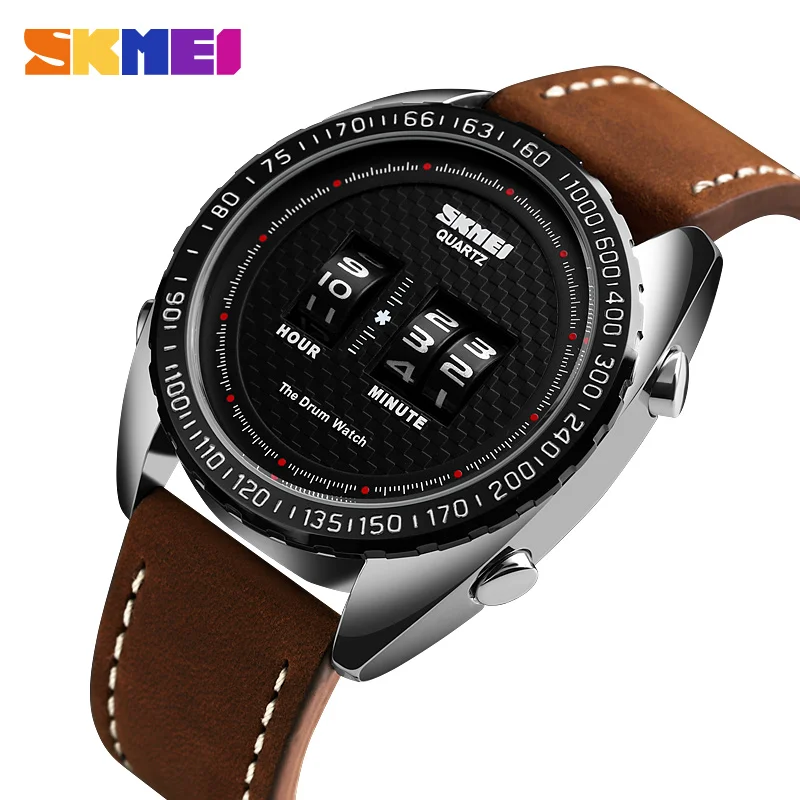 SKMEI2019 Fashion Quartz Watch Men Watches Top Brand Luxury Male Clock Business Leather Dress Mens Wrist Watch Relogio Masculino