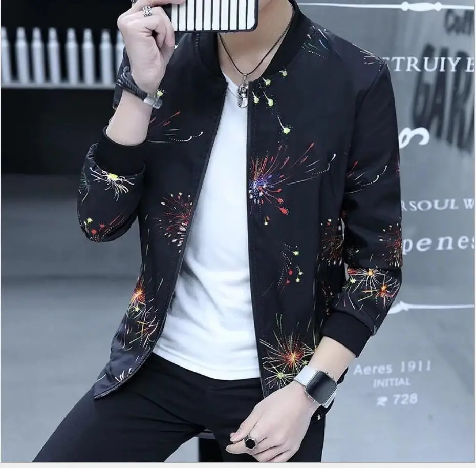 Jacket male Korean version of the trend of self-cultivation new men's baseball uniform 2019 spring and autumn casual jacket Jacket male Korean version of the trend of self-cultivation new men's baseball uniform 2019 spring and autumn casual jacket