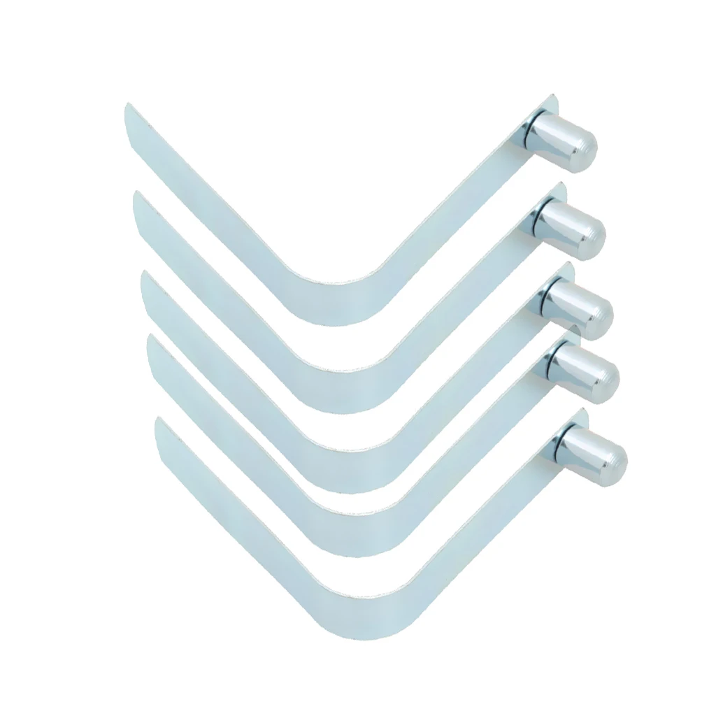5pcs 9mm Stainless Steel Kayak Paddle Spring Clips Tent Pole Clips Snap Button Clip Pin Silver