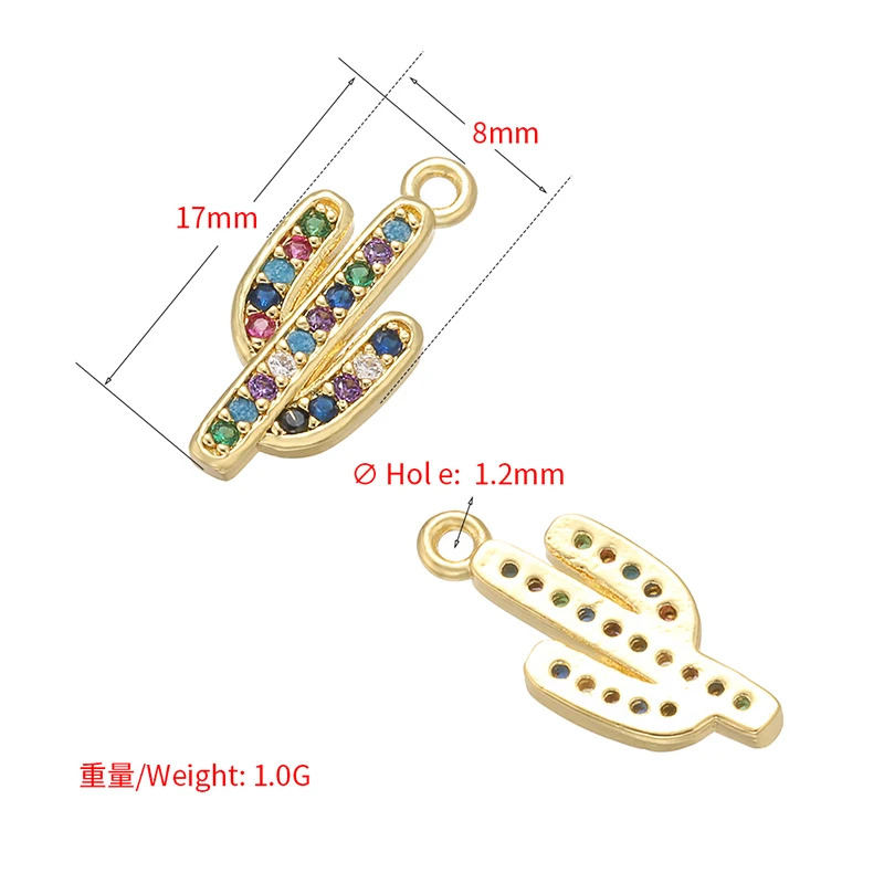 ZHUKOU 8x17 мм уникальный кактус кристалл кулон для женщин браслет ожерелье ручной работы DIY аксессуары для ювелирных изделий Модель: VD511