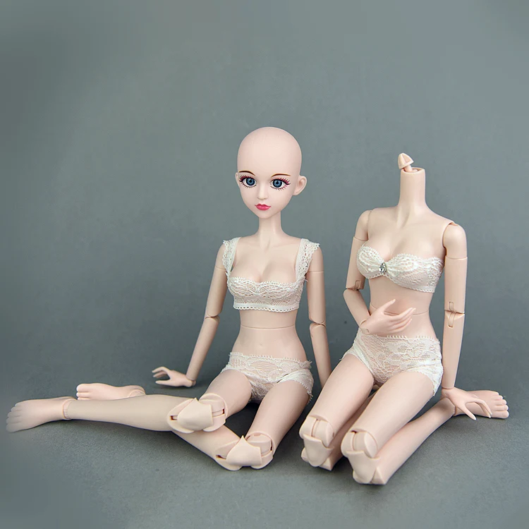 2018 nouveau 45 CM nu 1/4 BJD XINYI poupée/3D vrais yeux Original corps de poupée Double articulation du genou/pour bricolage poupée jouets pour les filles