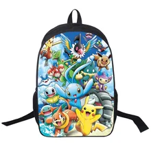 Anime Pokemon Tagesrucksack Jungen Mädchen Schultaschen Pikachu Drucke Rucksack Für Jugendliche Kinder Geschenk Rucksäcke Schulranzen Mochila