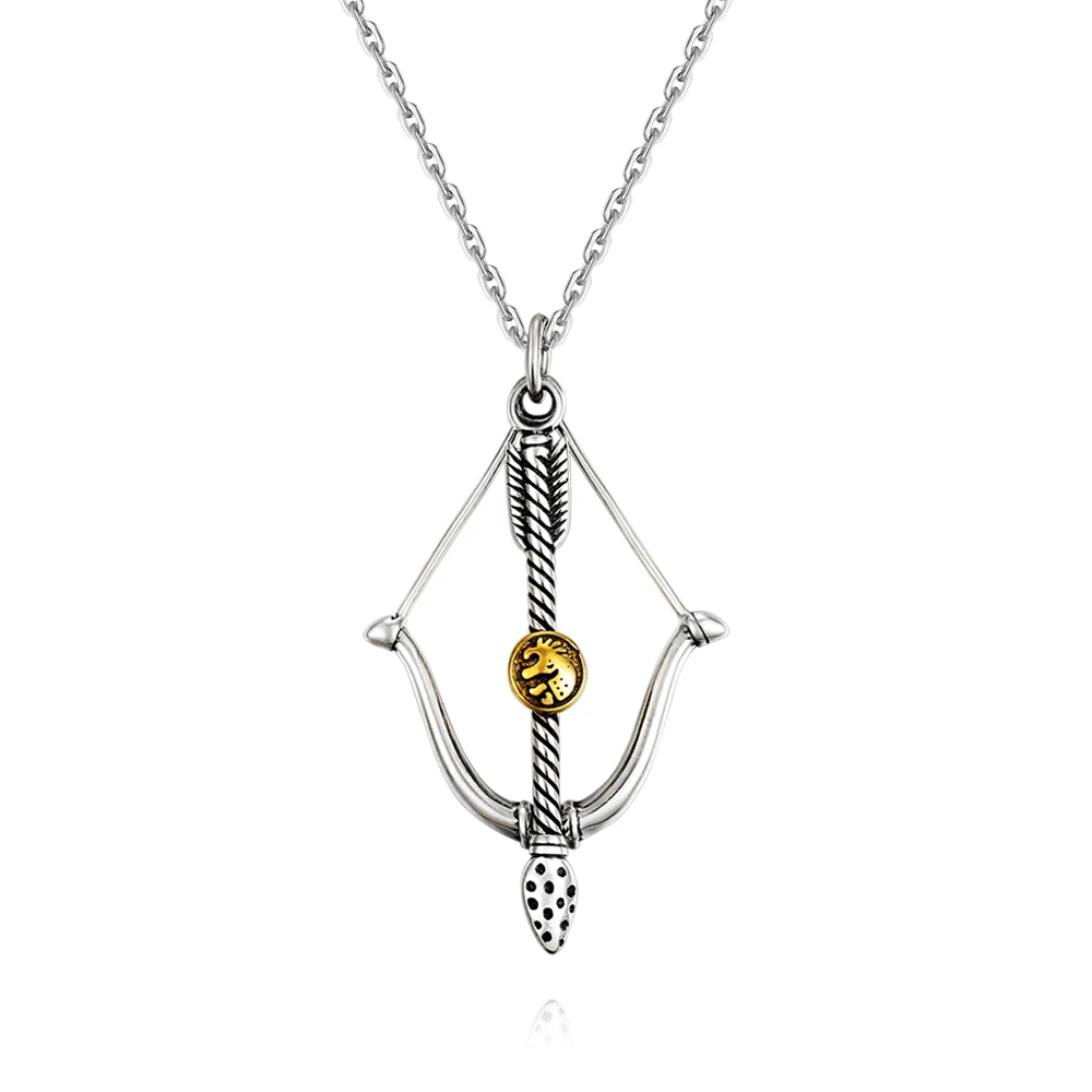 

VOJEFEN 925 Sterling Silver Bow and Arrow Pendant Necklace Handmade Dainty Choker for Women Girls