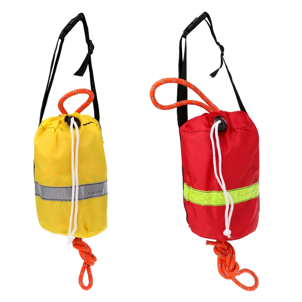 

MagiDeal 16m/21m Kayak Reflective Throwline Water Rescue Safe Throw Bag Floating Rope Rescue Throw Line Kit