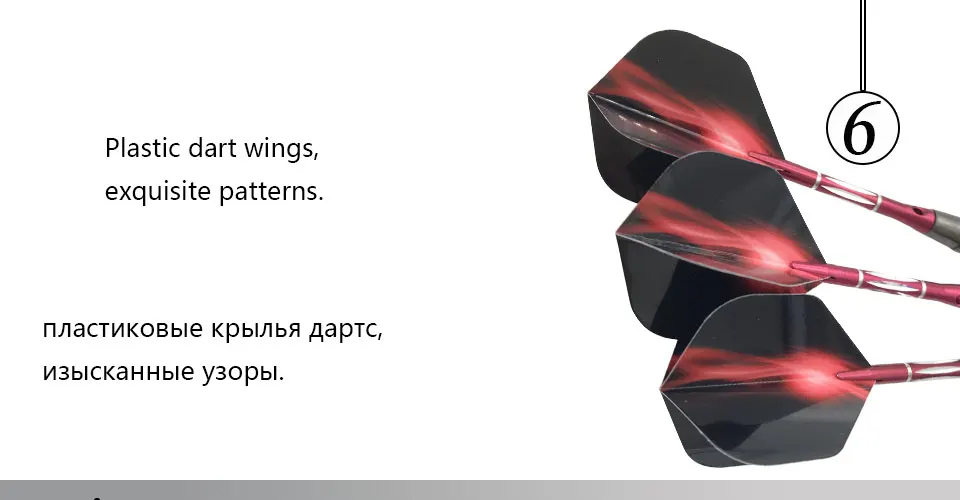 Easytoday 3Pcsset High Quality Darts Steel Tip Tungsten Darts Metal Barrel Red Shafts Aluminum Plastic Aurora Darts Flights (6)