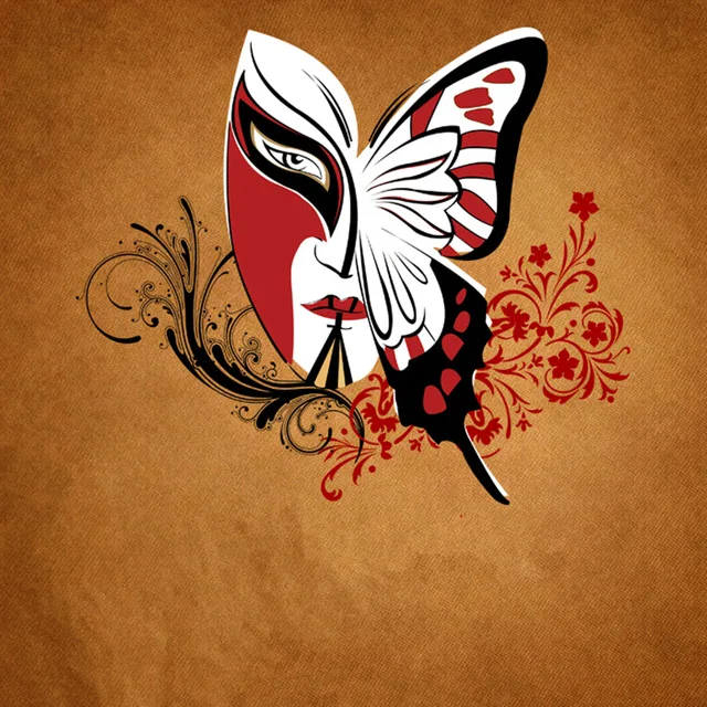 

Beijing Opera Mask Patch T-shirt Press Sticker Washable Iron On Transfers Patches for T Shirt Hoodies Bags