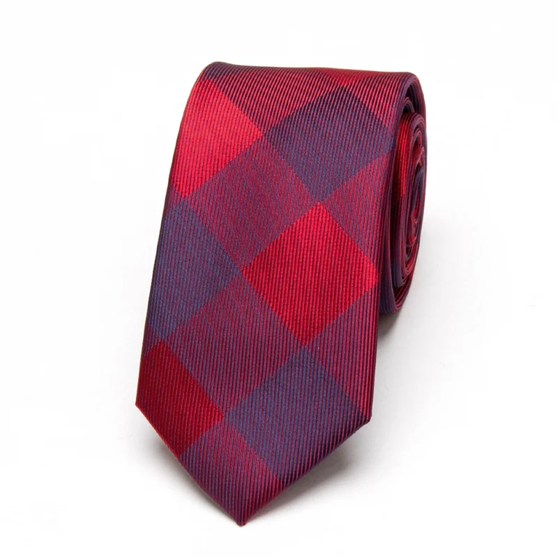

Men Red Neckties xgvokh brand fashion Wedding leisure business polyester Skinny Mens Bow Ties 6cm width Slim Tie