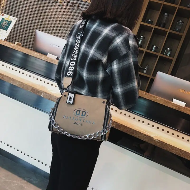 Женская модная кожаная сумка на цепочке, сумка-мессенджер, сумка через плечо, сумка-тоут, кошелек