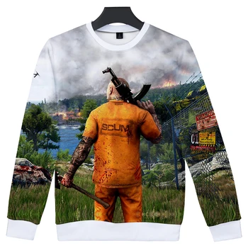 

2018 Funny Game SCUM 3D Sweatshirt Capless Women/Men STEAM Survival Game Fashion Popular Hoodies Closthes Print Plus Size 4XL