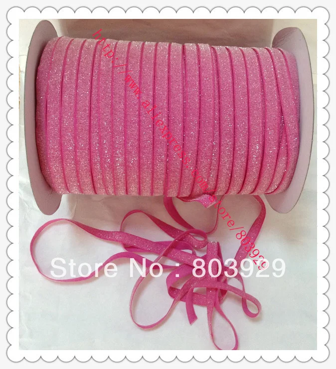 Stretch Metallic Headband Ribbon font b Garden b font Rose Sparkle Ribbon 3 8 Elastic Frosted