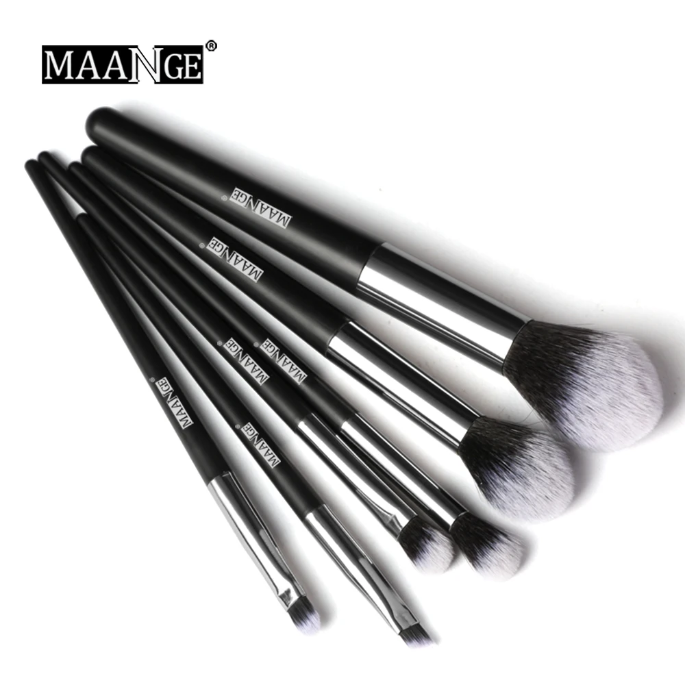 MAANGE 6 Pcs Makeup Brushes Set Blush Foundation Blending Eyebrow Eyeshadow Cosmetic Make Up Tool Kits Protable Makeup Brush