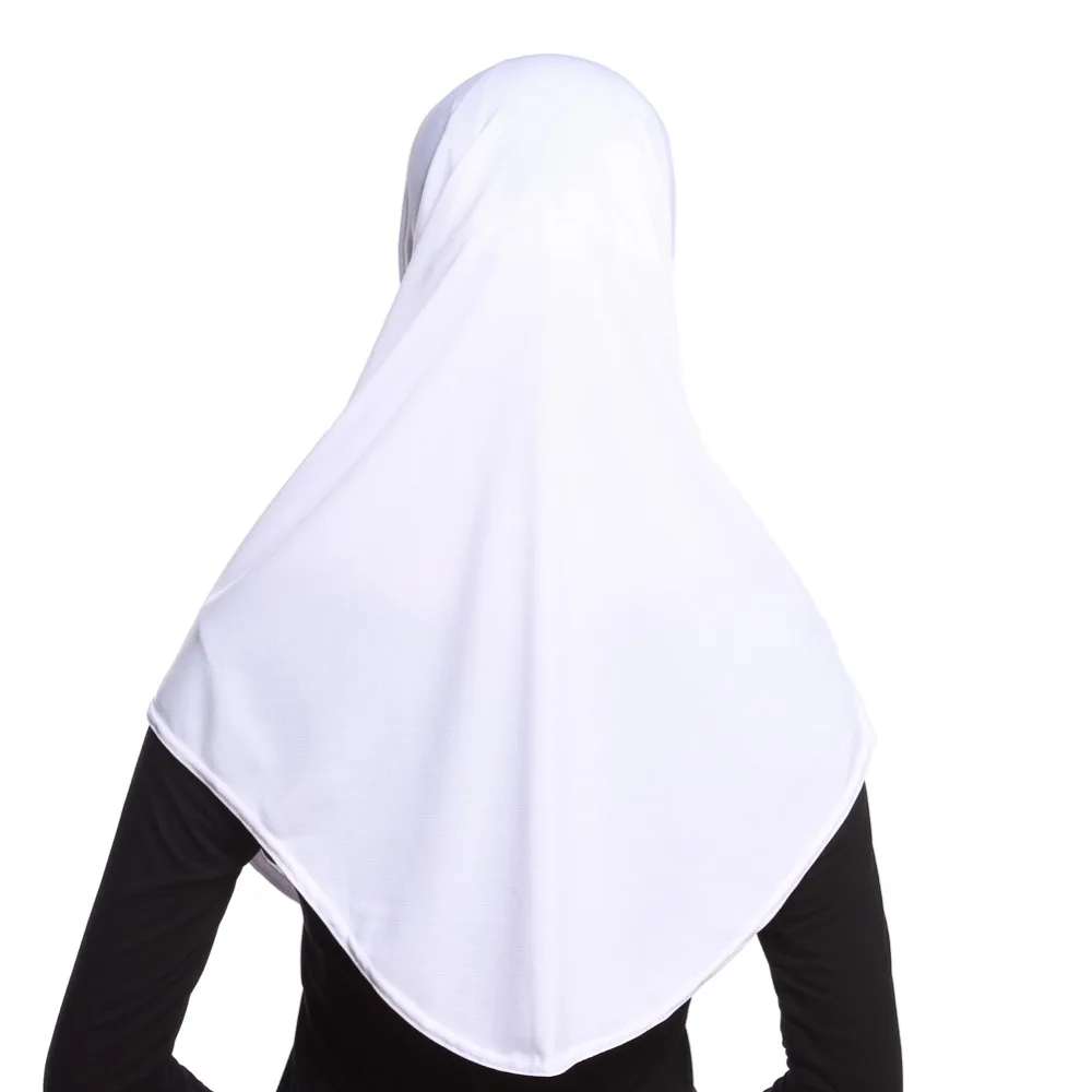 Женский мусульманский сакраф, сплошной комплект из 2 предметов, наружный шарф и внутренняя шапка хиджабы, мусульманский исламский шарф, шарфы, сплошной хиджаб, шапка s