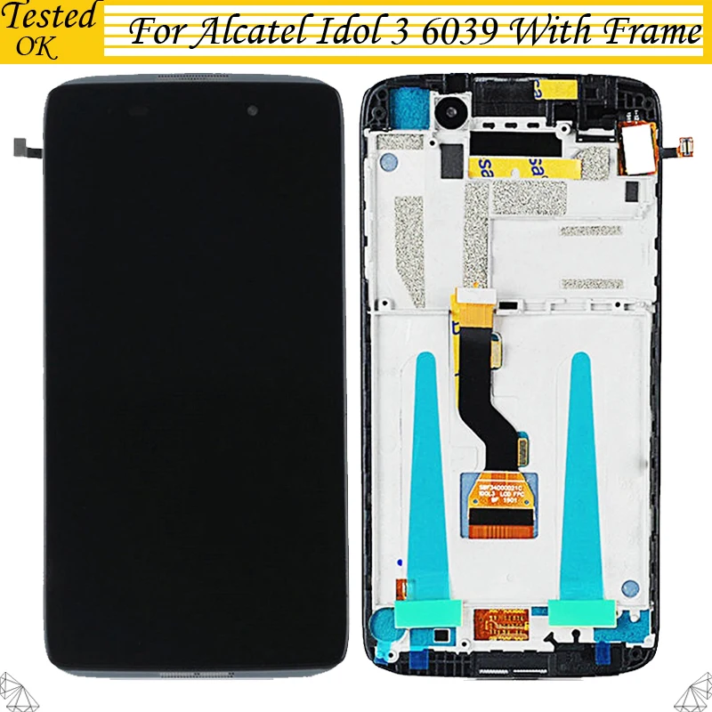 

For Alcatel One Touch Idol 3 OT6039 6039 6039A 6039K 6039Y LCD Display Touch Screen Digitizer Assembly With / Without Frame