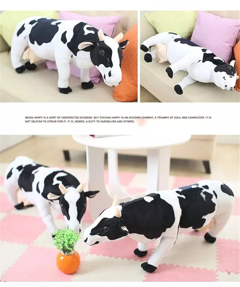 cow soft toy white black