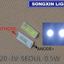 50 шт./лот samsung Сеульский SMD СВЕТОДИОДНЫЙ 6020 5620 3V 0,5 W 160mA 54LM холодный белый для подсветки телевизора