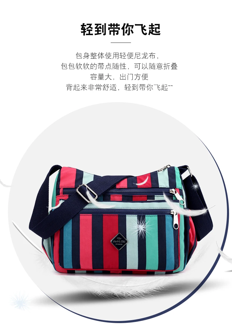 Новая модная женская сумка через плечо, повседневная брендовая качественная нейлоновая многофункциональная сумка-мессенджер, Женская Портативная сумка с принтом для покупок