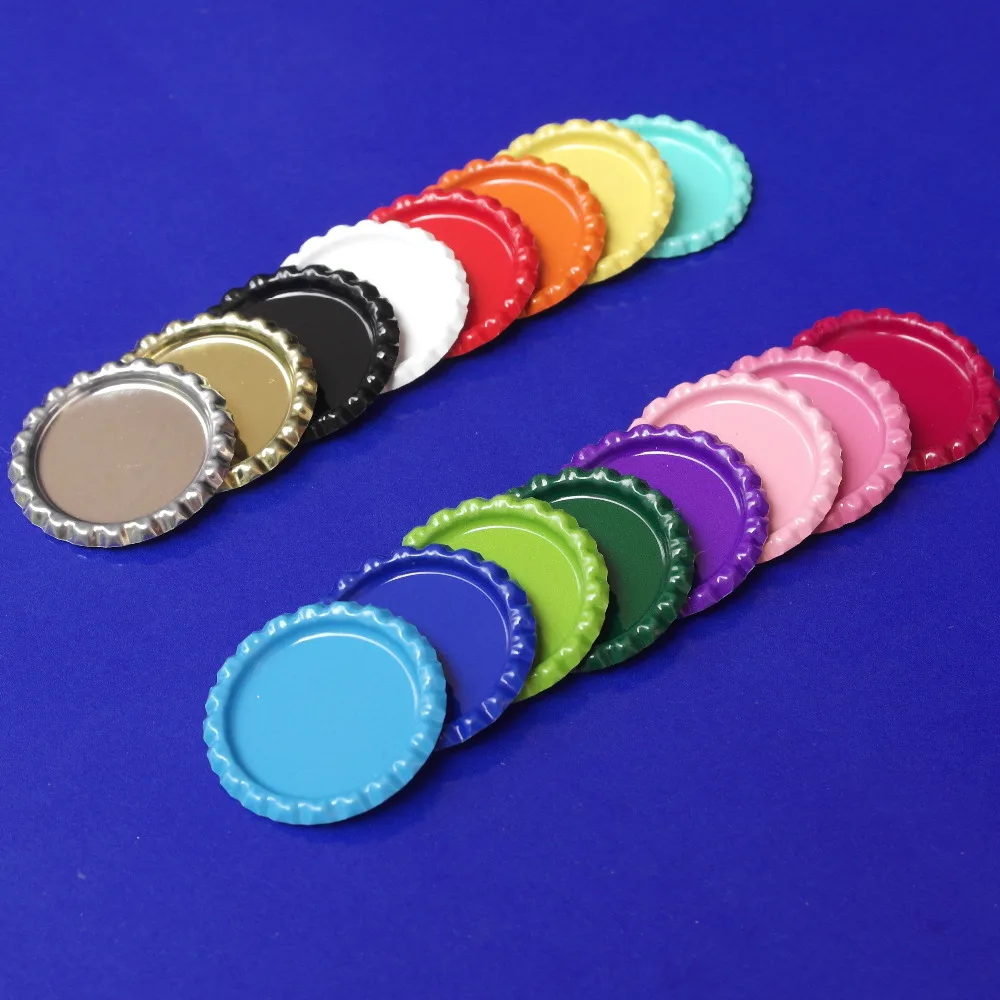 US $495.00 Hot  12 Colors 10000 pcslot Two Side Colored Flattened Bottle caps Metal Dome Cap Bottlecap For Crafts amp Jewelry Without Hole