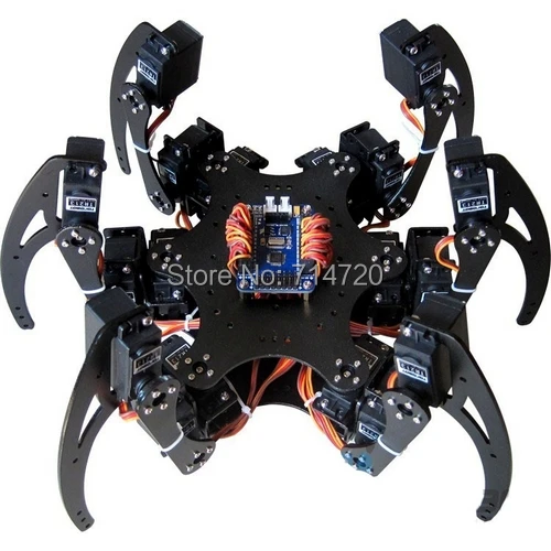 Спайдер робота Комплект с 18 MG995 Серводвигатель и 32 сервоконтроллер|hexapod robot kit|hexapod