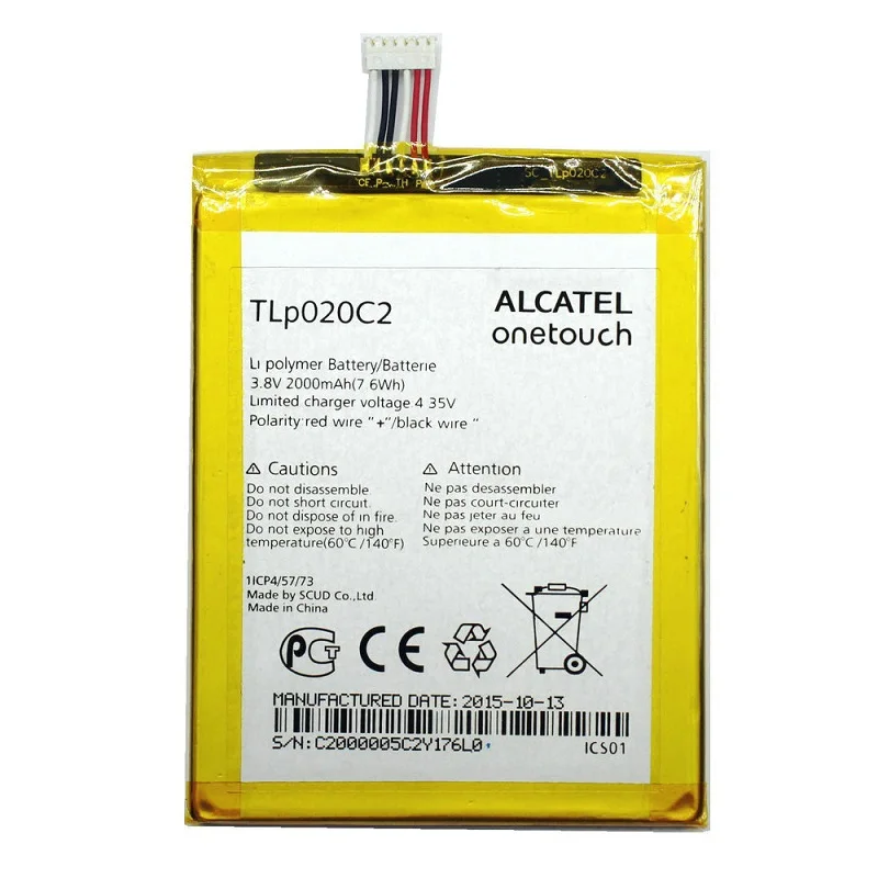 Аккумулятор TLP020C2 для Alcatel Idol x1s 6034R S950 Idol x 6037y 6040x6032 TCL S950 аккумулятор 2000 мАч