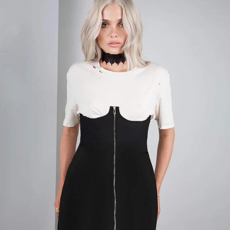 

Women's skirt summer pure black female split skirt clothing apparel products street mini skirt large size clothes and apparel