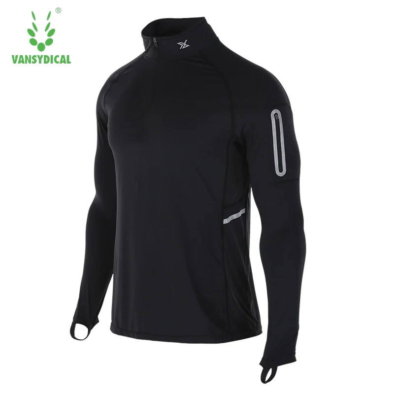 Vansydical Rashgard куртка для бега Светоотражающая спортивная рубашка мужская гимнастическая майка сухая посадка мужские рубашки для бега компрессионная рубашка Спортивная одежда