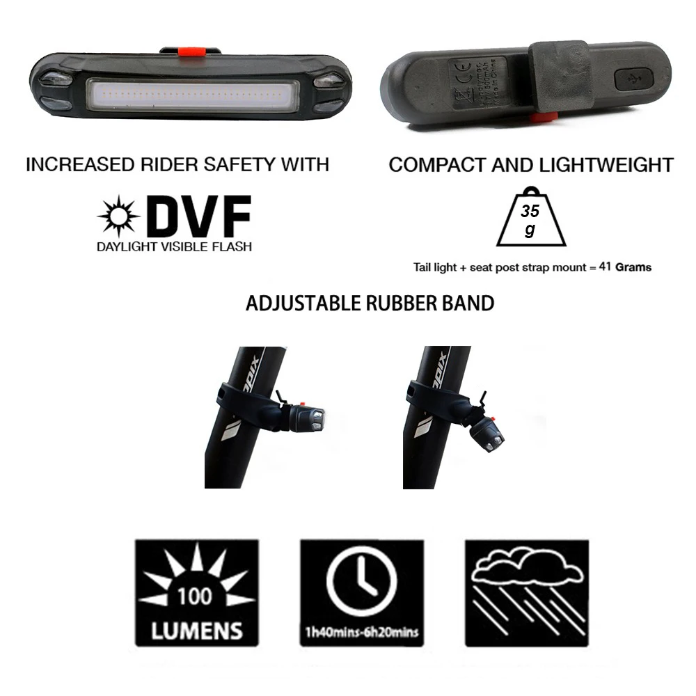 Ceny ZTTO wodoodporna MTB Moutain szosowe rowerów jazda na rowerze przednie tylne USB akumulator bezpieczne 30 LED 100 lumenów światła Taillight WR01