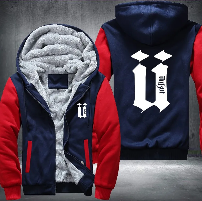 Мужская толстовка с капюшоном Unkut утепленная флисовая куртка длинным рукавом в