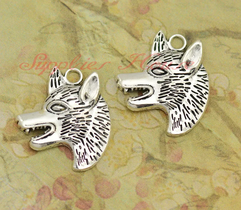 wolf croc charms