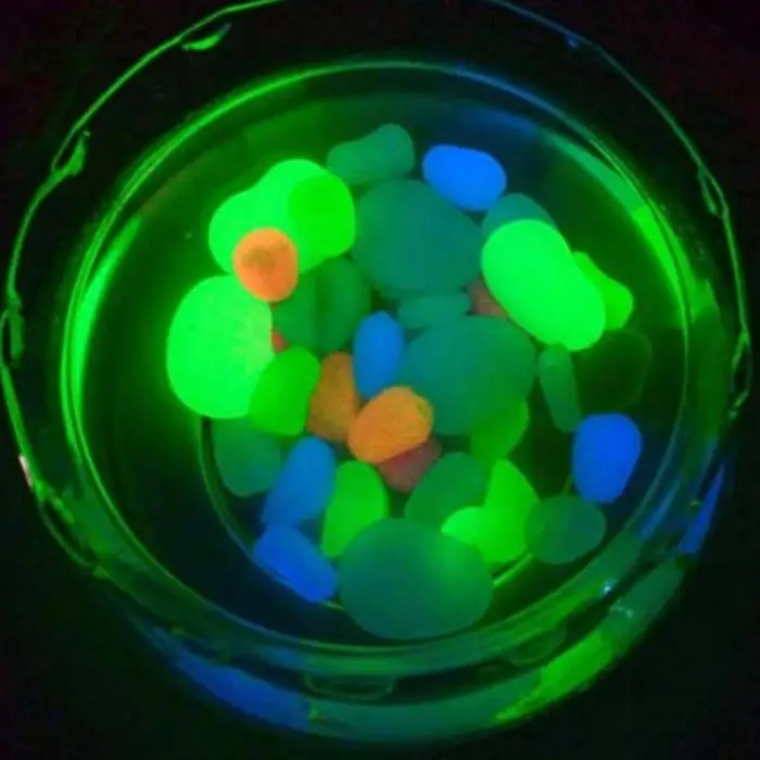 100 шт искусственная галька светящиеся камни для дорожек вазы аквариумы бассейн светится в темноте украшение дома J2Y