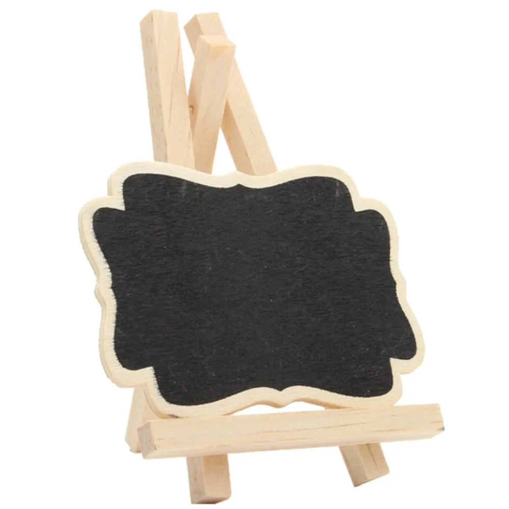 

JSES| 10Pcs Mini Wooden Blackboard Message Chalkboard Table Number Wedding Party Decor 8.5*12*1.5cm